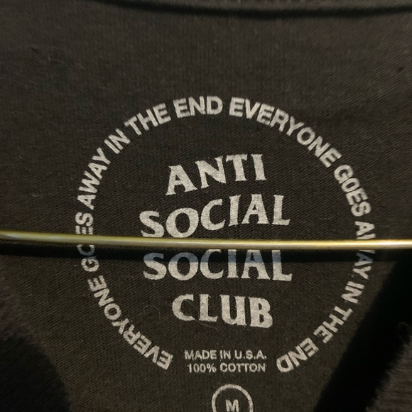 Anti Social Social Club x Fragment Pink Bolt Tee Size M - Picture 4 of 4